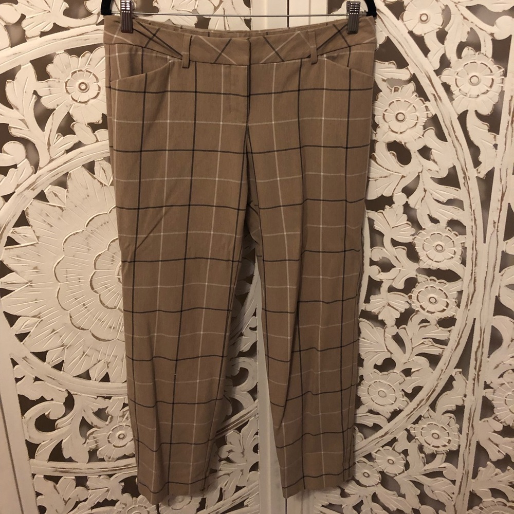 Express Plaid Columnist Ankle Midrise Pant